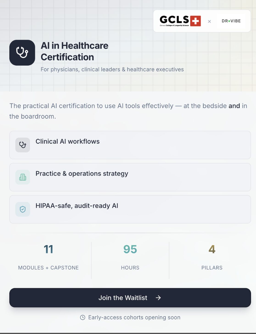 GCLS AI in Healthcare Certification course overview